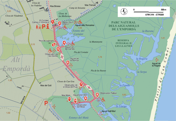 itinerari cortalet al mas mata parc natural aiguamolls emporda